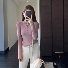 柜上热卖 lu家品质亨利领打底衫显瘦瑜伽上衣女2025秋冬新G100331