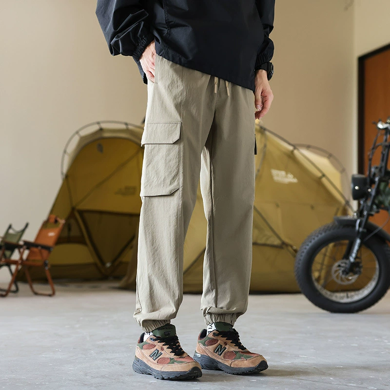 Осенние и зимние новые толстые мужские повседневные брюки на открытом воздухе легкая сумка брюки подростковые брюки