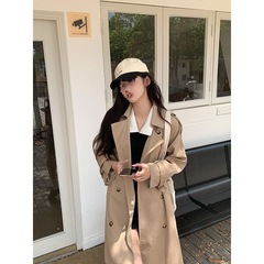 风衣秋季女经典复古韩版宽松卡其色气质中长款风衣外套小个子