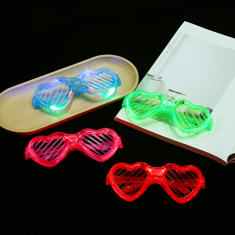 玩具地摊玩具新款发光百叶窗眼镜LED发光冷光型眼镜发光玩具地摊货源厂家批发创意玩具小商品一件代发详情4
