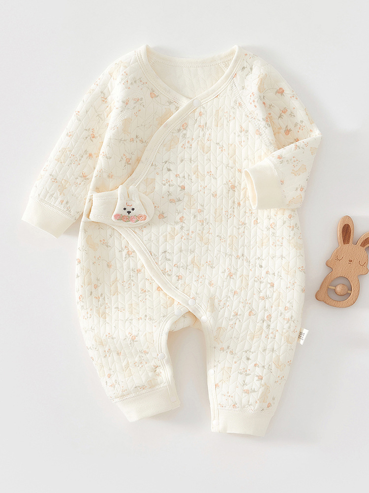 newborn baby clothes autumn and winter quilted jumpsuit newborn baby thermal autumn clothing base clothing class a 0-june