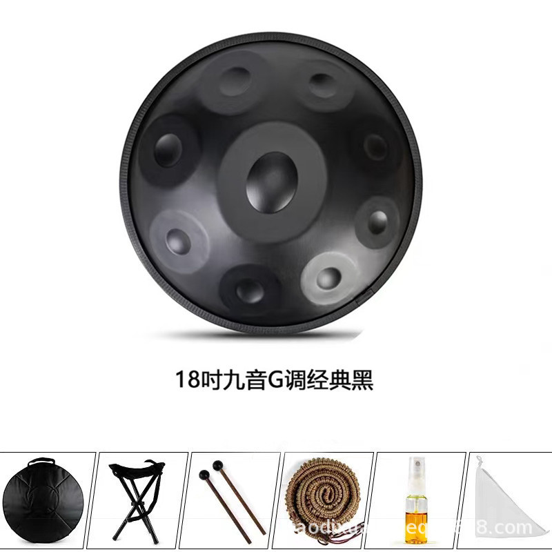 Instrumentos musicales Disco de mano Batería Handpan de grado profesional Disco de mano 440Hz 432HZ Tambor etéreo Tambor de lengua de acero Exclusión transfronteriza