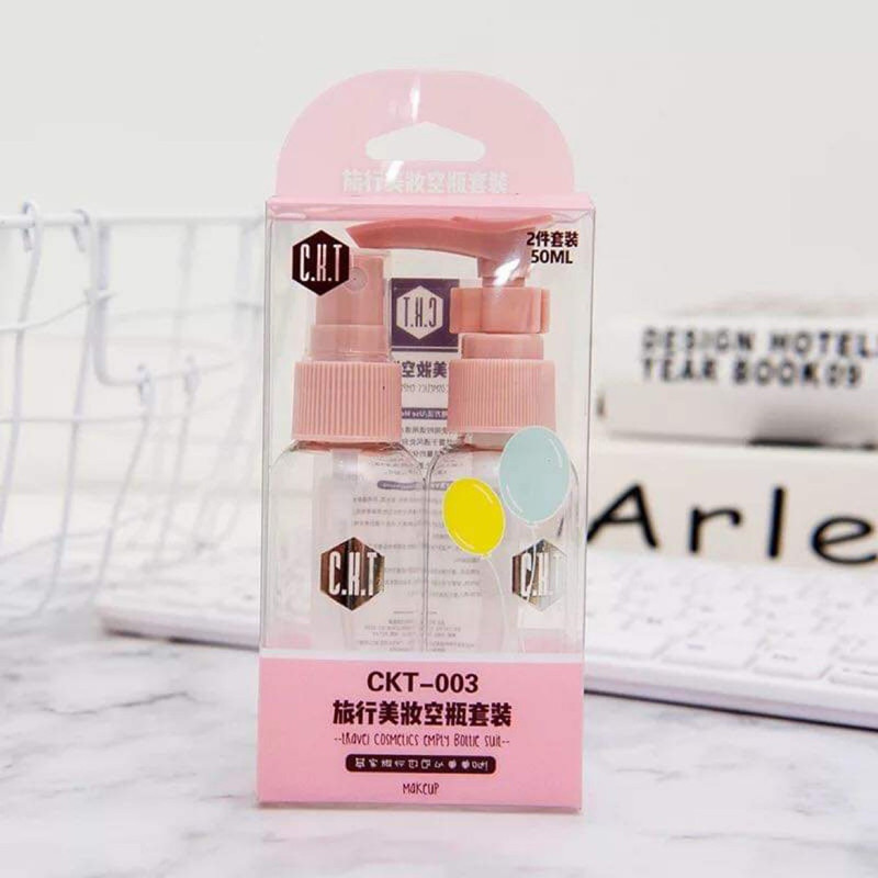 50ml60ml Separate bottling Spray bottle Pressing the bottle transparent vacuum Plastic bottles Makeup Separate bottling empty bottle 2