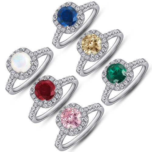 Tonglin 925 sterling silver ring women's opal ring red corundum colored zircon ring index finger ring engraving manufacturer on behalf of