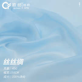 丝丝绸柔软透气顺滑全涤布料春夏时尚连衣裙晚礼服欧根纱面料服装