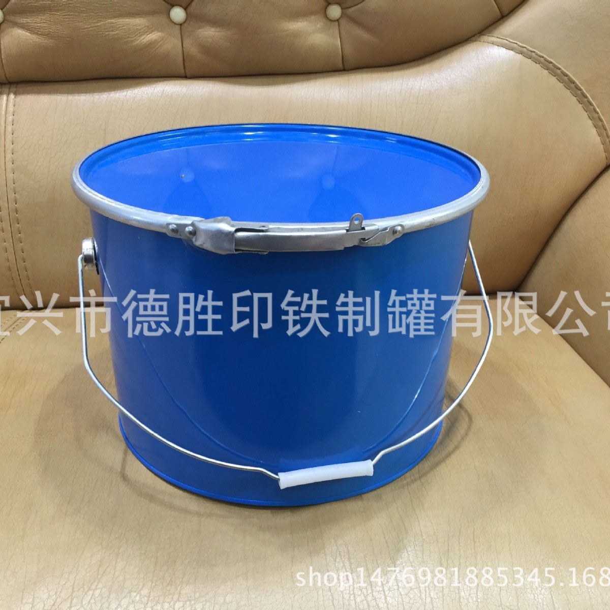 源头厂家优质批发17L开口夹箍金属油漆桶 涂料桶