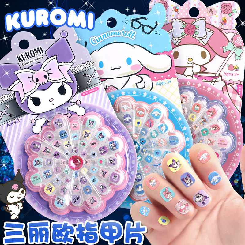 Sanrio Children's Nail Patch Girls Nail Patch Wear Nail Baby Cartoon New Non-toxic and Taste-free Sticker Sanrio Children's Nail Patch Girls Nail Patch Wear Nail Baby Cartoon New Non-toxic and Taste-free Sticker