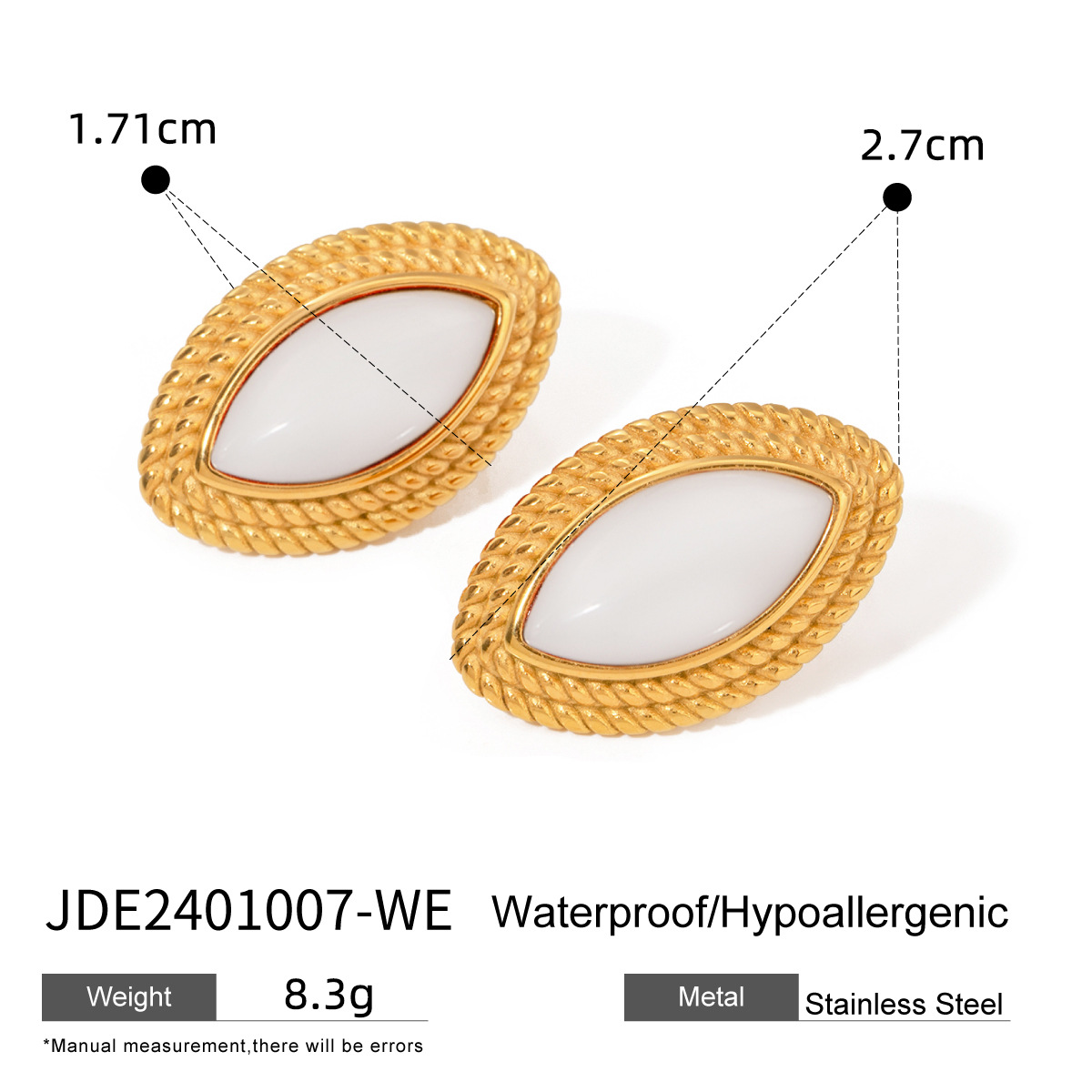 Jieding europeo y americano acero inoxidable 18k oro negro ágata abierto anillo de lujo ligero retro de la industria pesada joyería de comercio exterior femenino