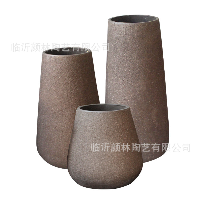 Grandes macetas al aire libre paisaje cerámica maceta de cerámica gruesa gran decoración de cerámica gran vasija de cerámica gran vasija de flores nórdico