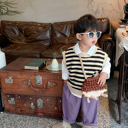 Trendy and cute children's bag Korean version baby cute little hedgehog knitted crossbody bag fashionable girl coin accessory bag