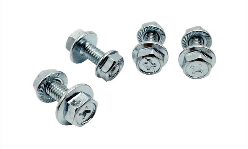 M6 Large Head Hexagonal Padded Cross Flange Screw M6 External Hexagonal Flange Screw 6mm Bolt Military Green Anti-Rust t