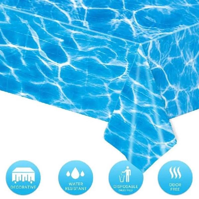 Blue Sea Ocean Theme Tablecloth 137x274cm Ocean Wave Table