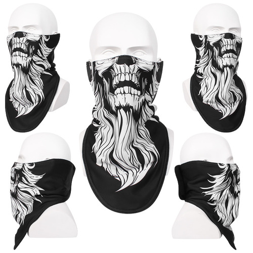 Autumn and winter warm ski mask, outdoor sports cycling neck cover, men's and women's neck scarf, cold-proof headgear, polar fleece face protection