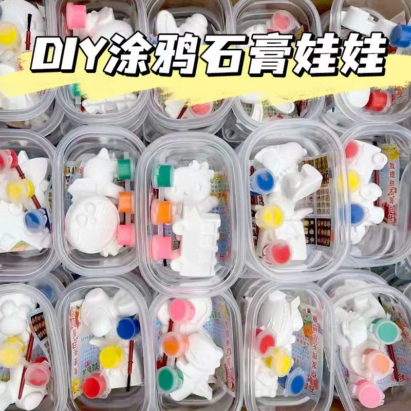 Окрашенная детская гипсовая кукла раскраска креативная граффити diy раскраска гипсовая кукла оптовая продажа подарков