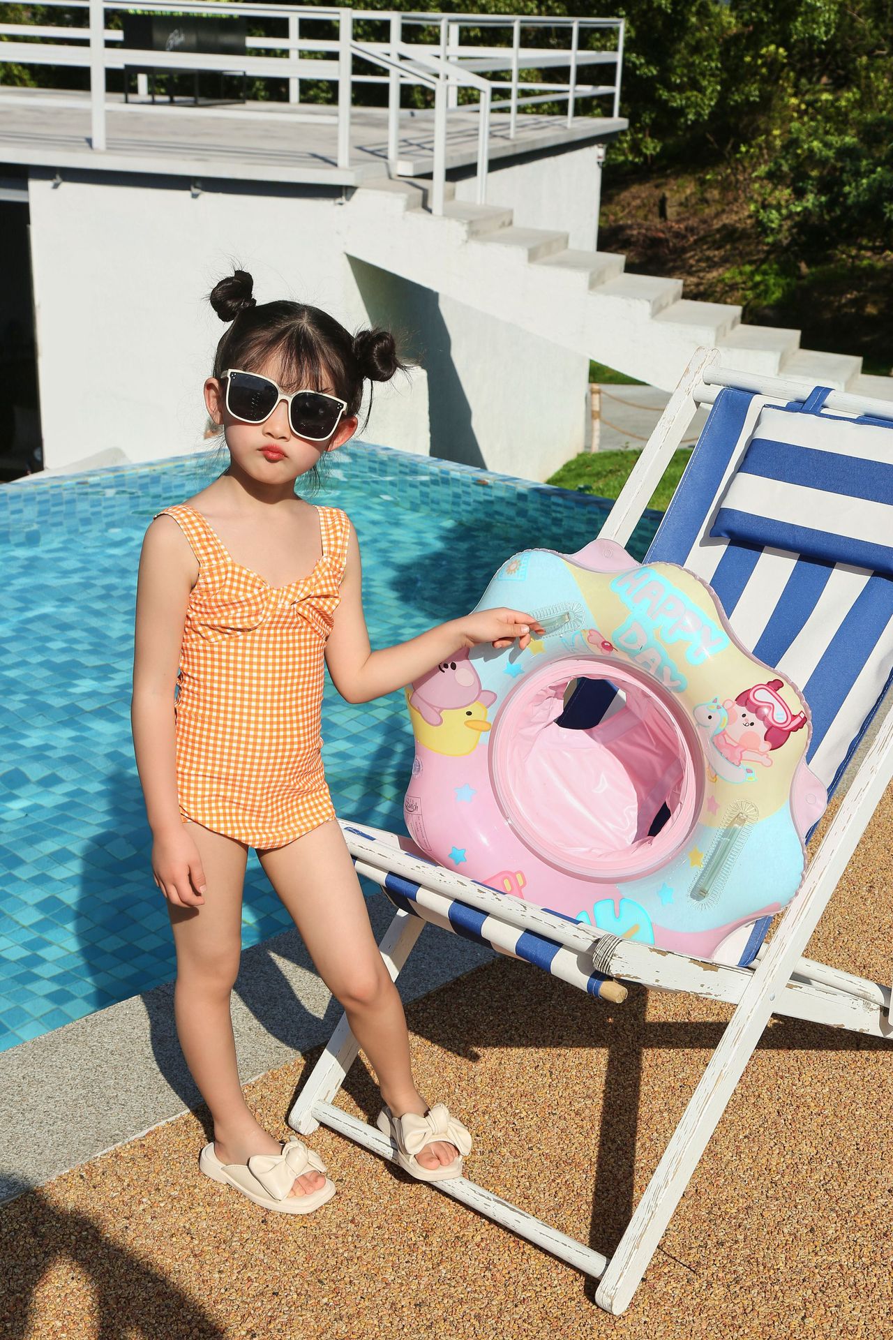 Cute Beach Heart Shape Bow Knot PVC Swim Ring Swimming Accessories 1 Piece display picture 13