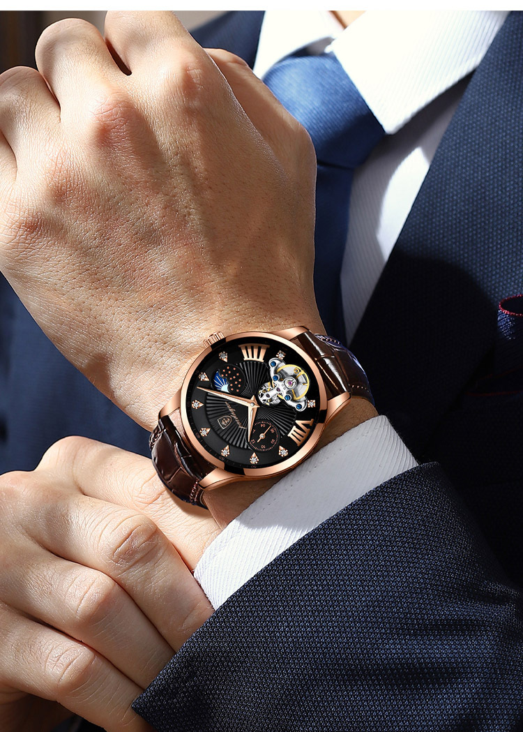Casual Round Buckle Quartz Menu0027s Watches