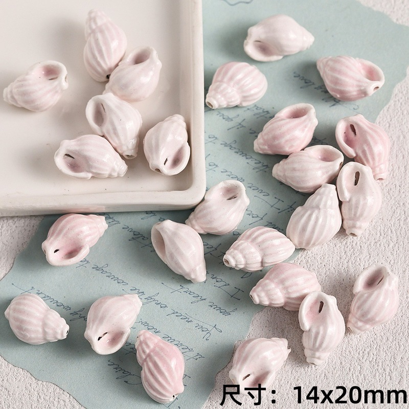 クリエイティブ海洋生物シリーズセラミックビーズ diy ブレスレットネックレスルースビーズジュエリーアクセサリーヒトデシェルビーズ|undefined