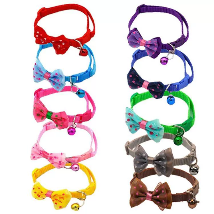 Трансграничный лук Ошейник для домашних животных Белл Кошка Ошейник для собак Кошачий воротник Плюшевый Товары для домашних животных