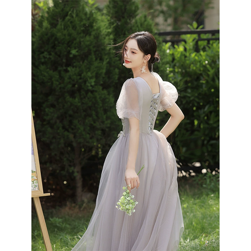Long bridesmaid dress, autumn skirt, city style, high-quality style, for bridesmaid