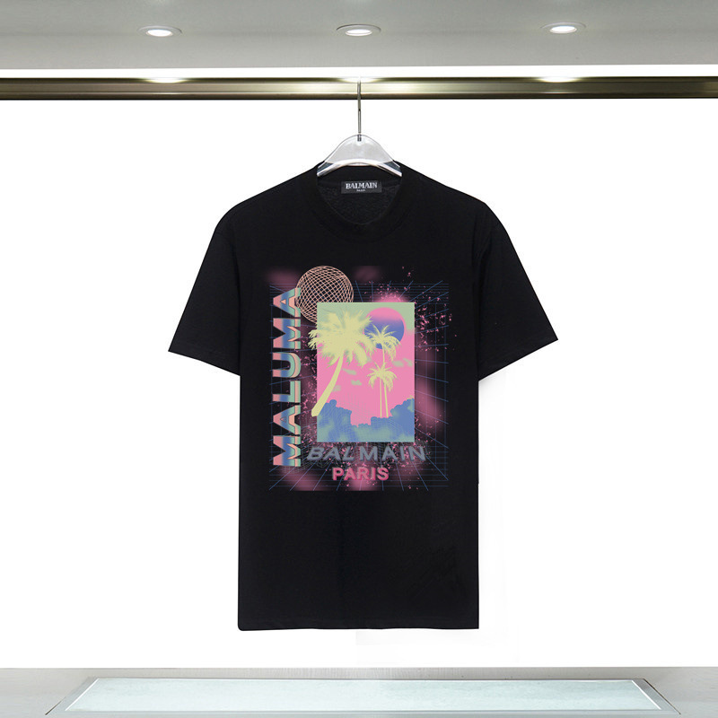 Long-Term Availability of Balmain Printed Short-Sleeved T-Shirts with Custom Designs, DIY Letter Patterns, and Logos