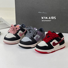 2025年冬季新款儿童鞋子韩版时尚百搭男童二棉鞋加绒低帮女童板鞋