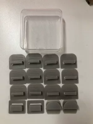 Suitable for Tesla model3/Y/3 sunroof sunshade buckle canopy sunroof special buckle ya modification (Sunroof and accessories) - gray-buckle-16set