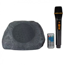 CH-M96太阳能仿真石头音响k歌带麦园林户外卡拉ok蓝牙音箱带话筒