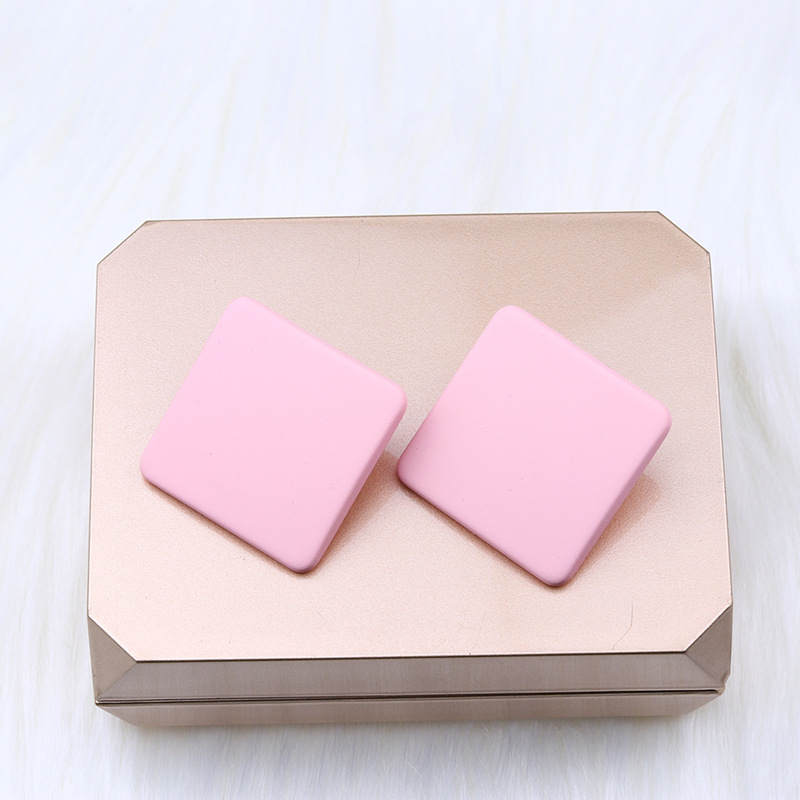 1 Pair Simple Style Geometric Arylic Stoving Varnish Women's Ear Studs display picture 12