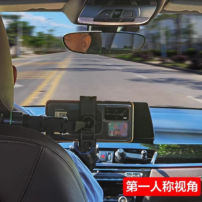 【人気】車用バックミラーカーナビ携帯電話ホルダーはクリップすると960 ° しっかりと回転して固定されます。|undefined
