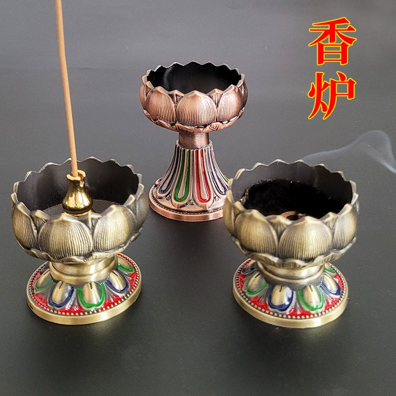 Металлический антикварный высокий лотос масляная лампа держатель домашнего подсвечника
