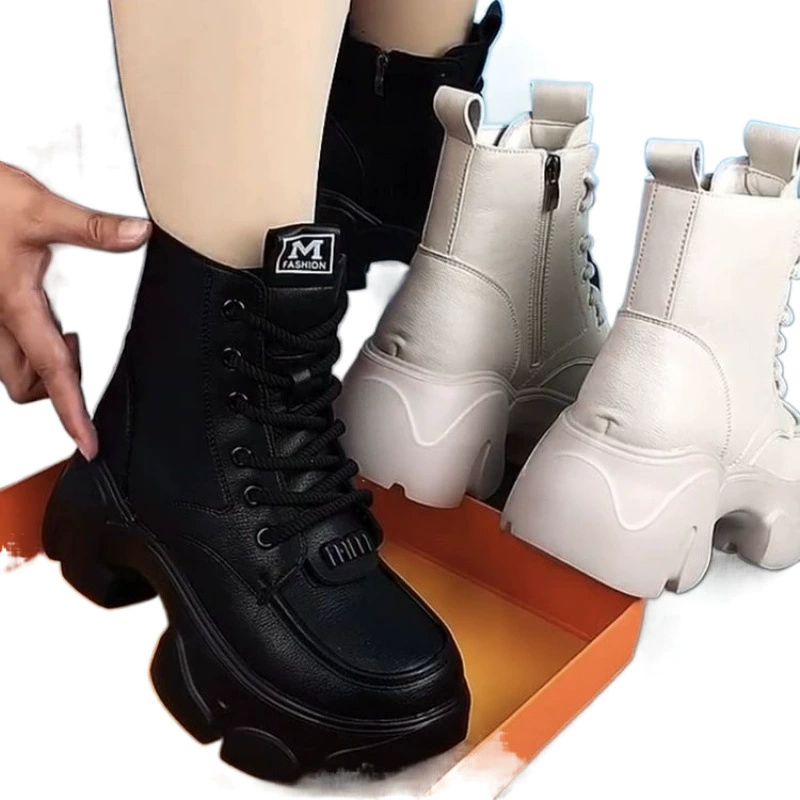 Зимние ботинки в стиле Martens с платформой, британский дизайн, 35–40, опция тёплой подкладки