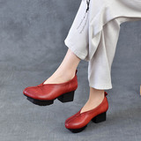 以一 Летние этнические туфли для отдыха на платформе, китайский стиль, из хлопка и льна