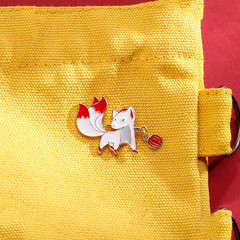 小狐狸胸針 可愛日系ins卡通學生徽章領口別針胸章男女包包裝飾品
