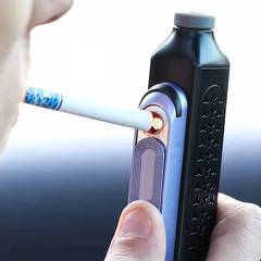 Lazy person cigarette holder with lighter that doesn't drop ash magic car ashtray eco-friendly cigarette case ash-proof no pop ash