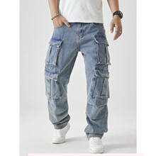 F 76772 Multi Pocket Design Jeans ��ڴ�ţ��ѝ