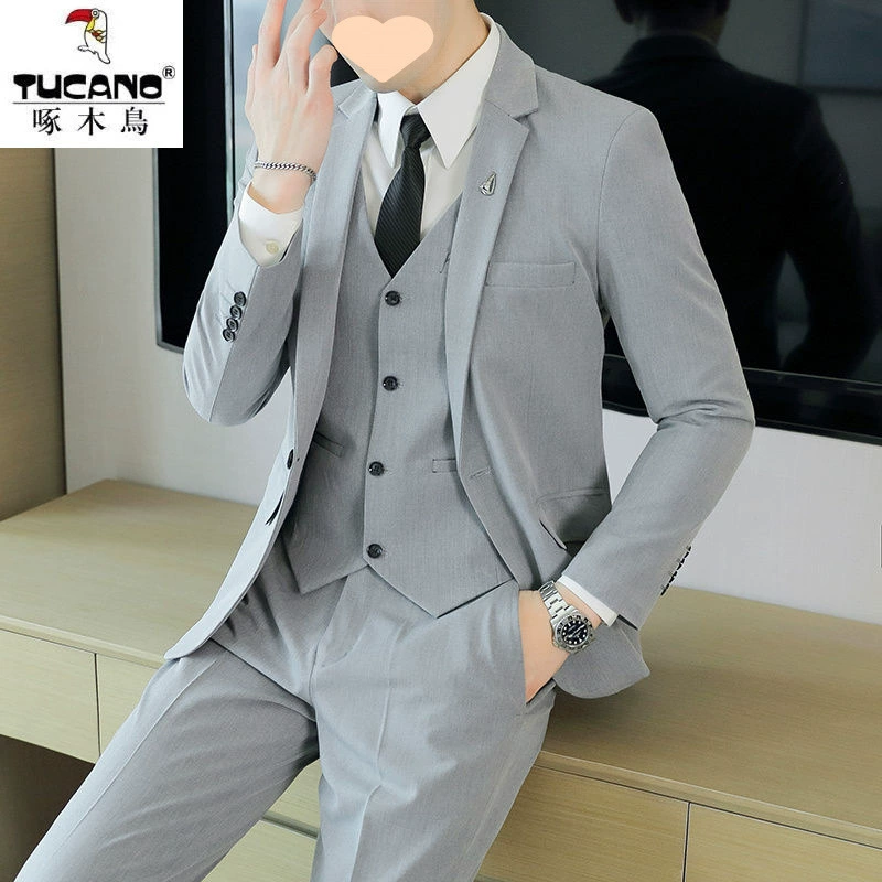 Мужской роскошный набор, костюмная куртка классика, свадебное платье, slim fit, полный комплект