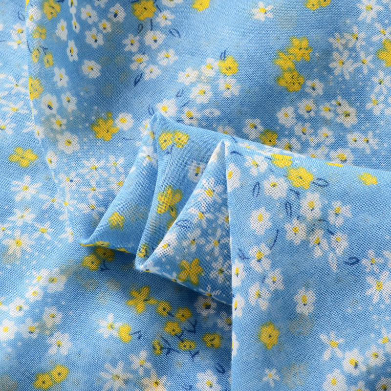 Llanura fresca pequeño floral algodón y lino sensación bufanda de seda larga borla hecha a mano mantón decorativo viajes protector solar toalla playa