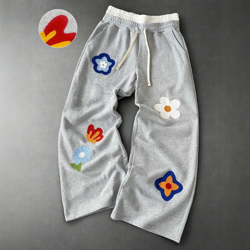 Cross-Border Street Style Y2K Hip-Hop Rock Letter Embroidery Foam Print Casual Pants Unisex Loose Straight-Leg Sports Pants Cross-Border Street Style Y2K Hip-Hop Rock Letter Embroidery Foam Print Casual Pants Unisex Loose Straight-Leg Sports Pants