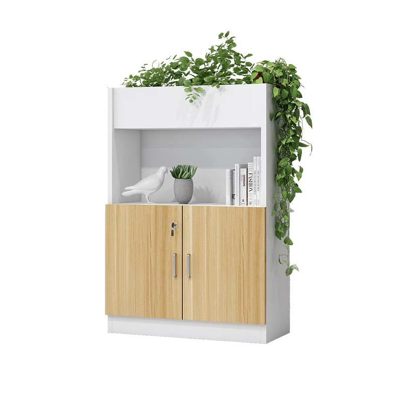 Gabinete de escritorio transfronterizo de madera gabinete de información gabinete de partición gabinete de escritorio gabinete lateral fábrica directa decoración verde