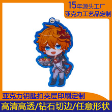 亚克力挂件定制明星卡通钥匙扣 diy动漫照片钥匙扣漫展立牌定做