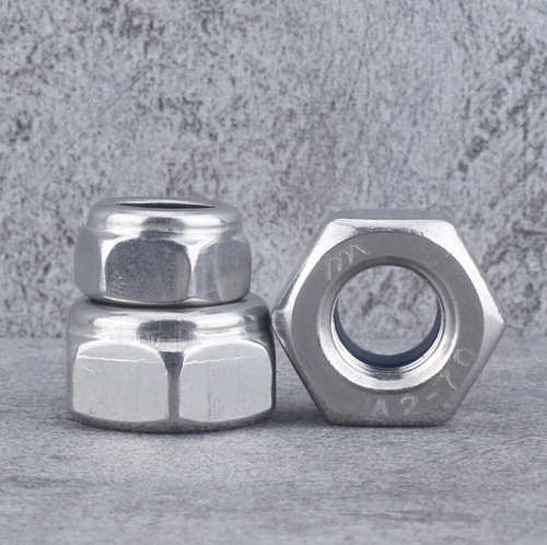 304 stainless steel anti-loosening nut nylon locking nut galvanized loosening nut self-locking nut M4/M5/M6/M8