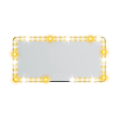 eye protection two-color makeup mirror – Sun visor rearview mirror - two-color-key-three-block-dimming-black-shell