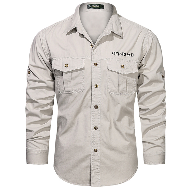 2024 primavera y otoño nueva camisa de hombre hombre manga larga camisa de base casual suelta chaqueta delgada juvenil