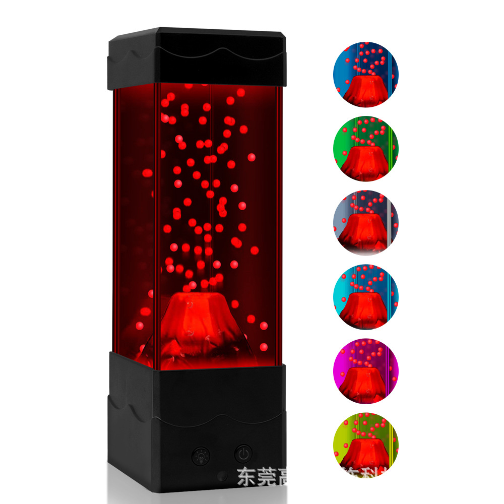 $ Number pulgadas de lava volcán lámpara LED luz de la noche de control remoto lámpara de lava regalo creativo Decoración Del Hogar lámpara de mesa dormitorio lámpara