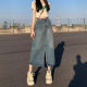 High Waist Split Denim Skirt Women's 2025 Summer New A- line Skirt Hip Skirt Small Pear-shaped Mid-length Skirt