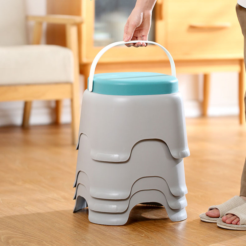 Portable plastic stool, adult thickened bench, children's baby chair, large non-slip shoe changing stool, kindergarten bench