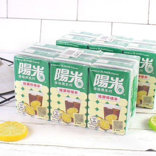 Imported from Hong Kong, Sunshine Ceylon lemon tea drink, after-dinner anti-greasy fruity black tea internet celebrity drink 250ml*6 boxes