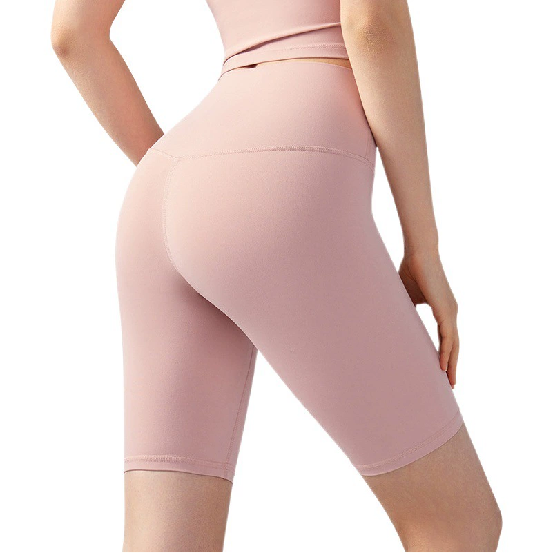 Lyca обнаженная нога штаны для йоги шорты на открытом воздухе бег фитнес с высокой талией персик бедра узкие спортивные шорты женские летние