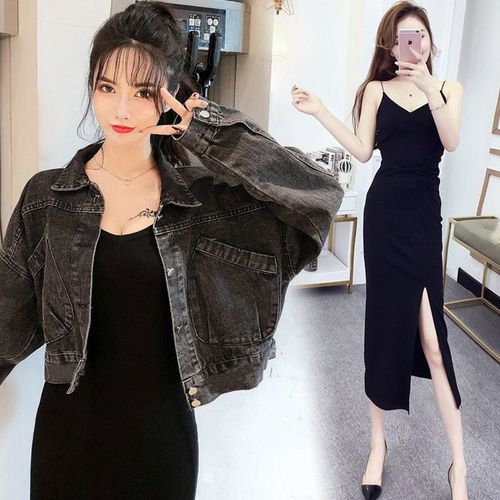 Women's Spring New Korean Style Loose Short Sleeve Casual Black Versatile Top Jacket Wholesale