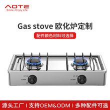奥风外贸欧式煤气炉 便携式双灶燃气灶定制 跨境家用液化气灶批发